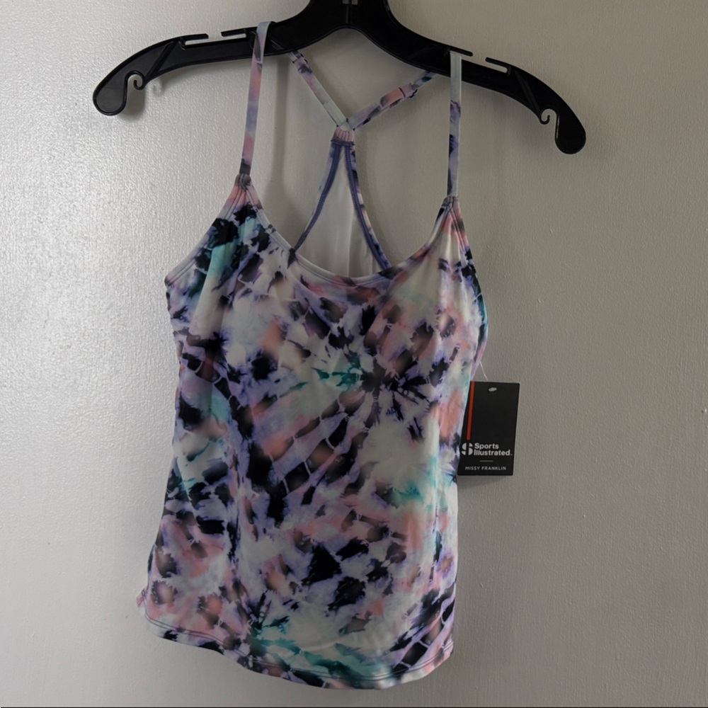 Sports Illustrated Swim Tie-Dye Tankini top - Pink, Purple, Teal